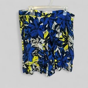 Veronika Maine Tropical print viscose wrap shorts size 14 ladies coastal preppy